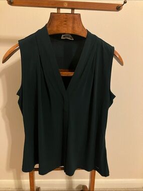 Calvin Klein Dark Green V-Neck Sleeveless